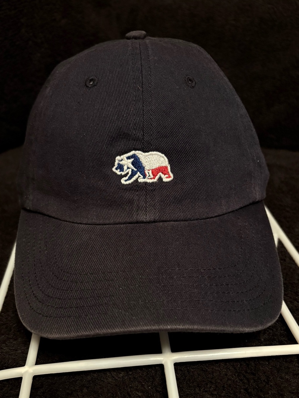 Baylor Bears Richardson R55 Texas flag bear logo buckle navy strap back hat GUC